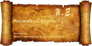 Morandini Ervin névjegykártya